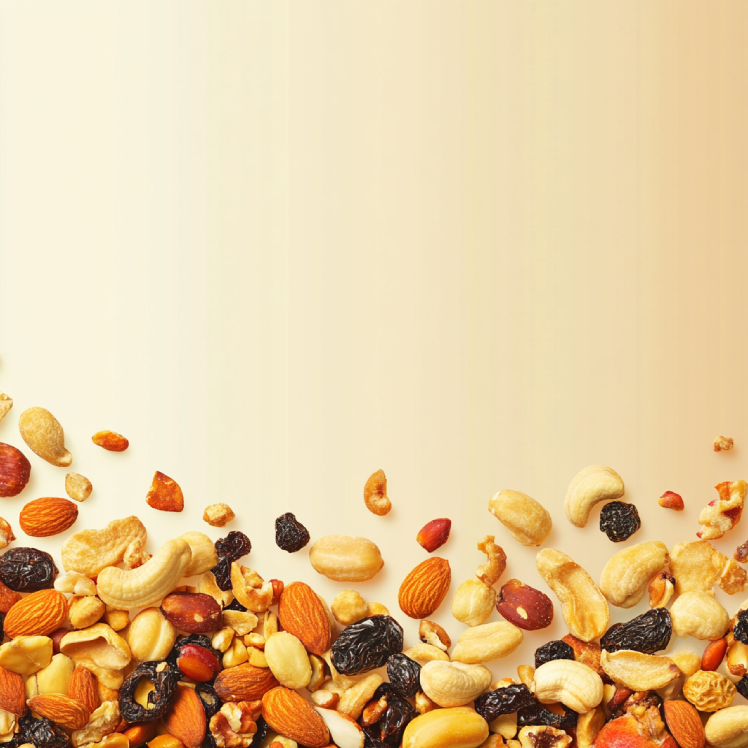 Assorted premium dry fruits and nuts arranged together